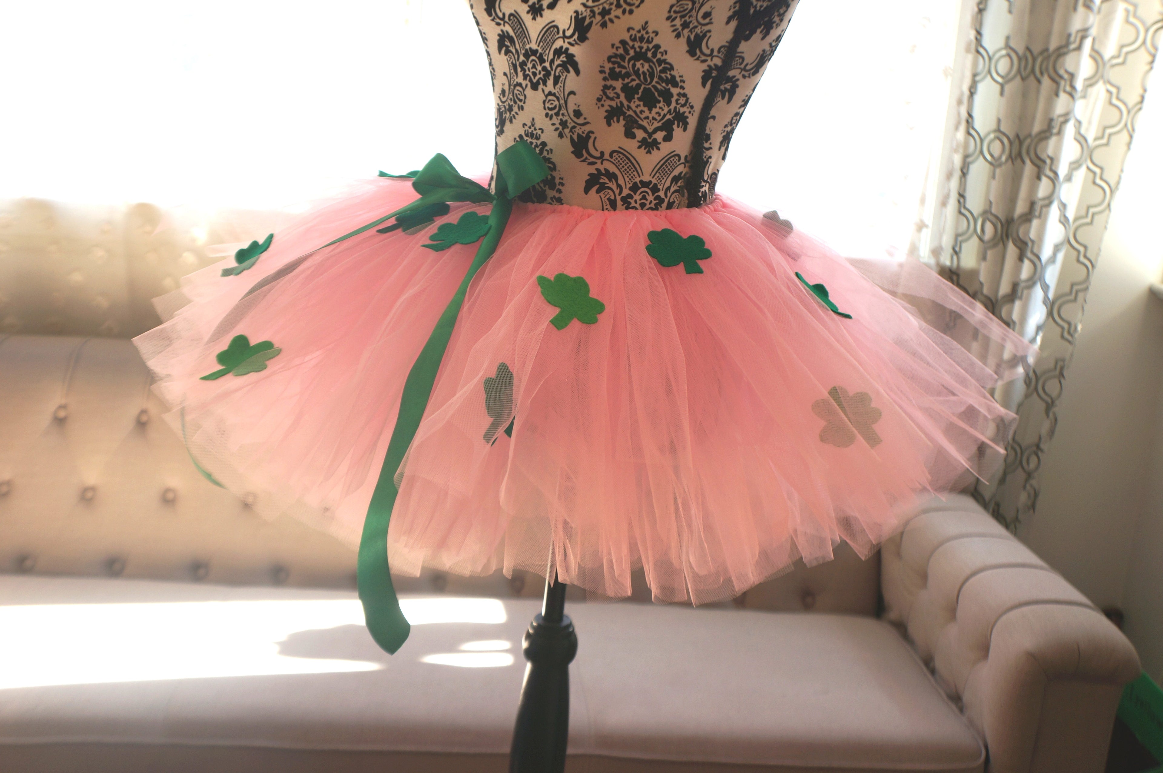 Pink Shamrock St. Patrick's Day Tutu - Adult Handmade Costume