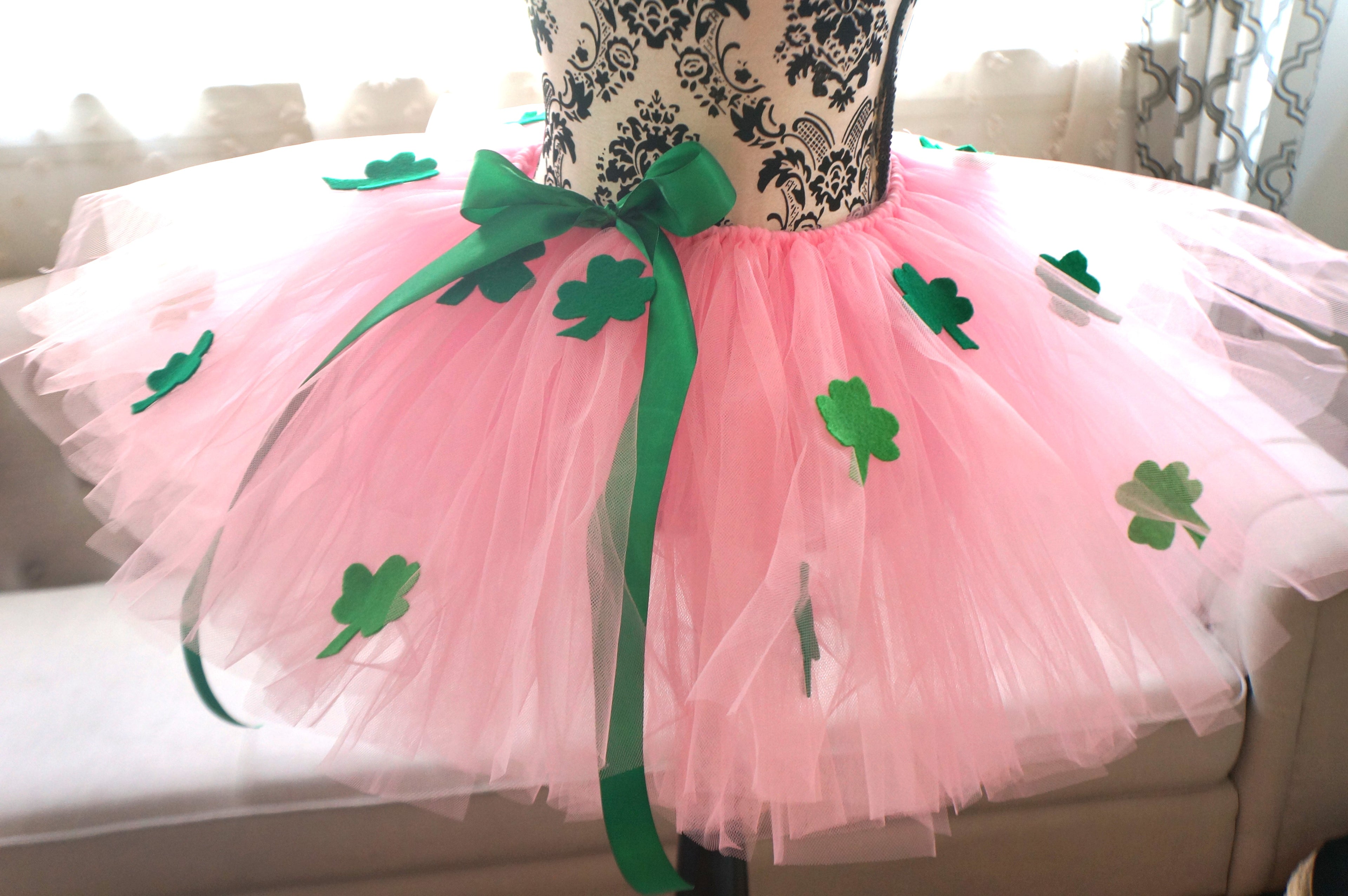 Pink Shamrock St. Patrick's Day Tutu - Adult Handmade Costume
