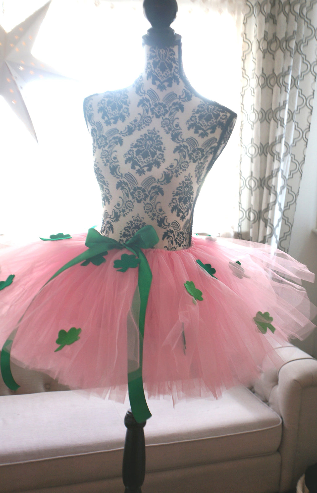 Pink Shamrock St. Patrick's Day Tutu - Adult Handmade Costume