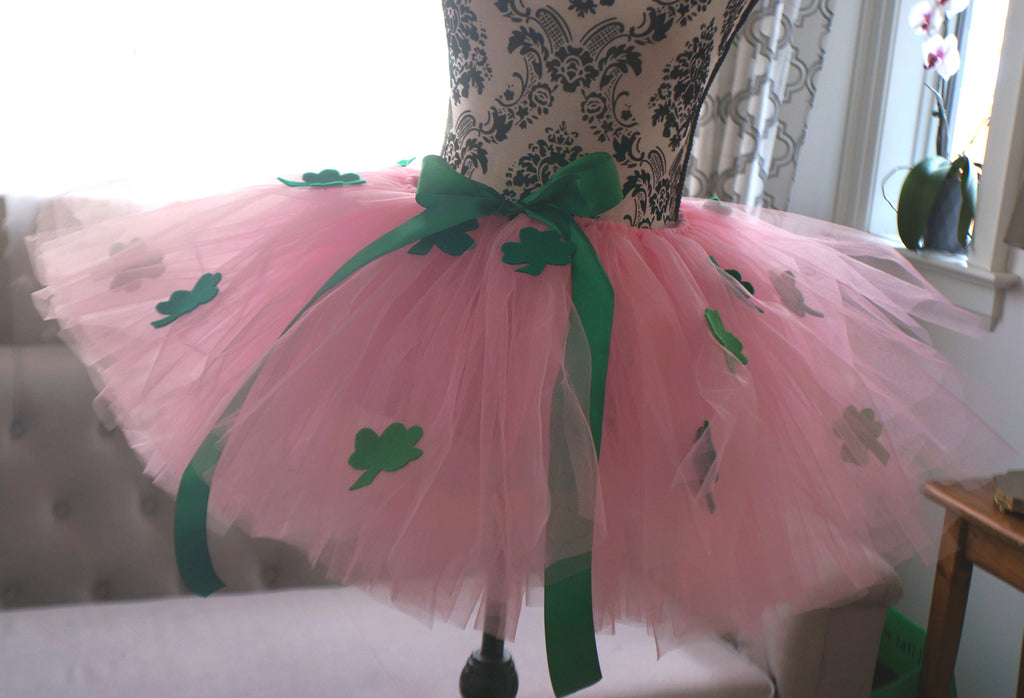 Pink Shamrock St. Patrick's Day Tutu - Adult Handmade Costume