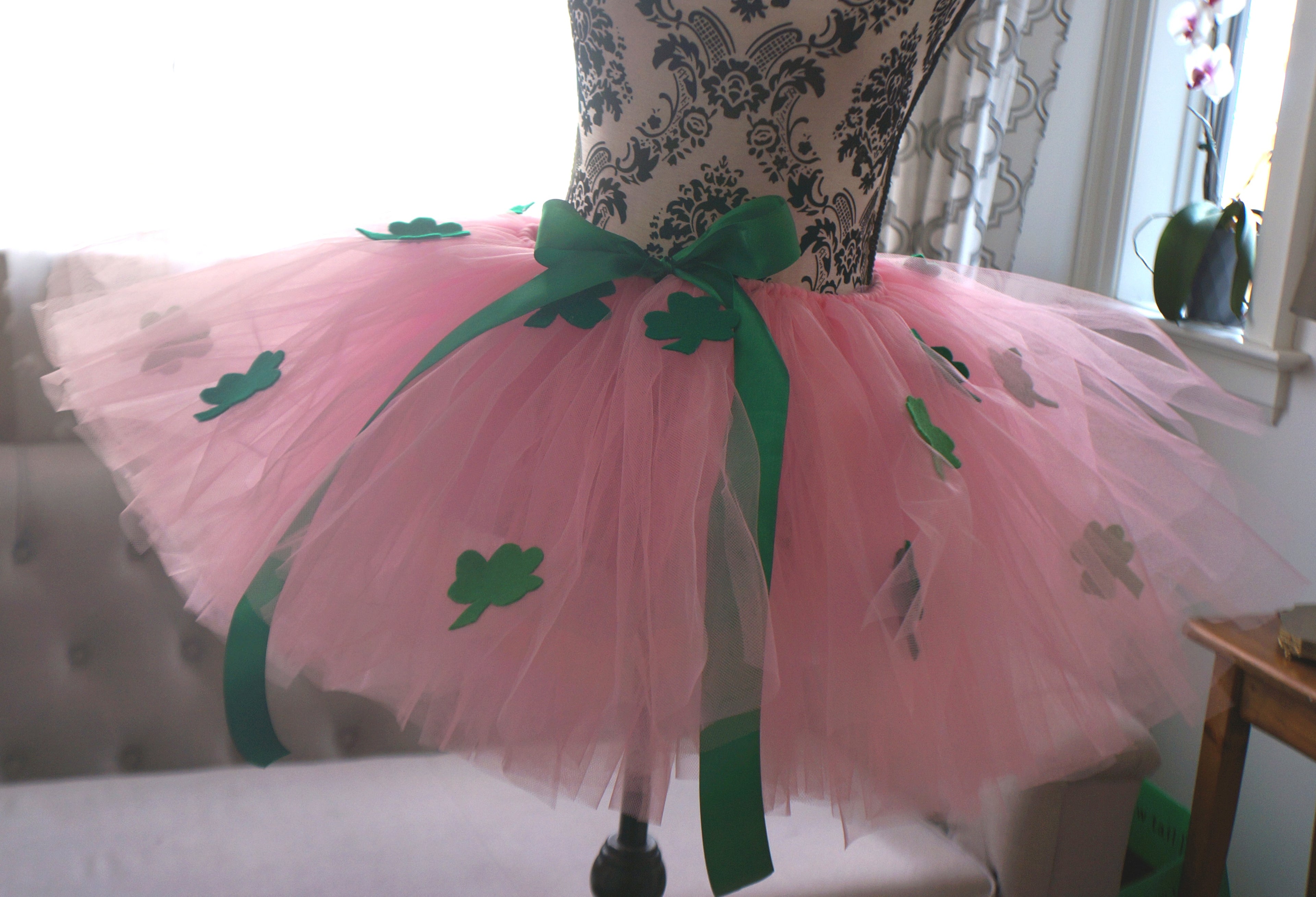 Pink Shamrock St. Patrick's Day Tutu - Adult Handmade Costume