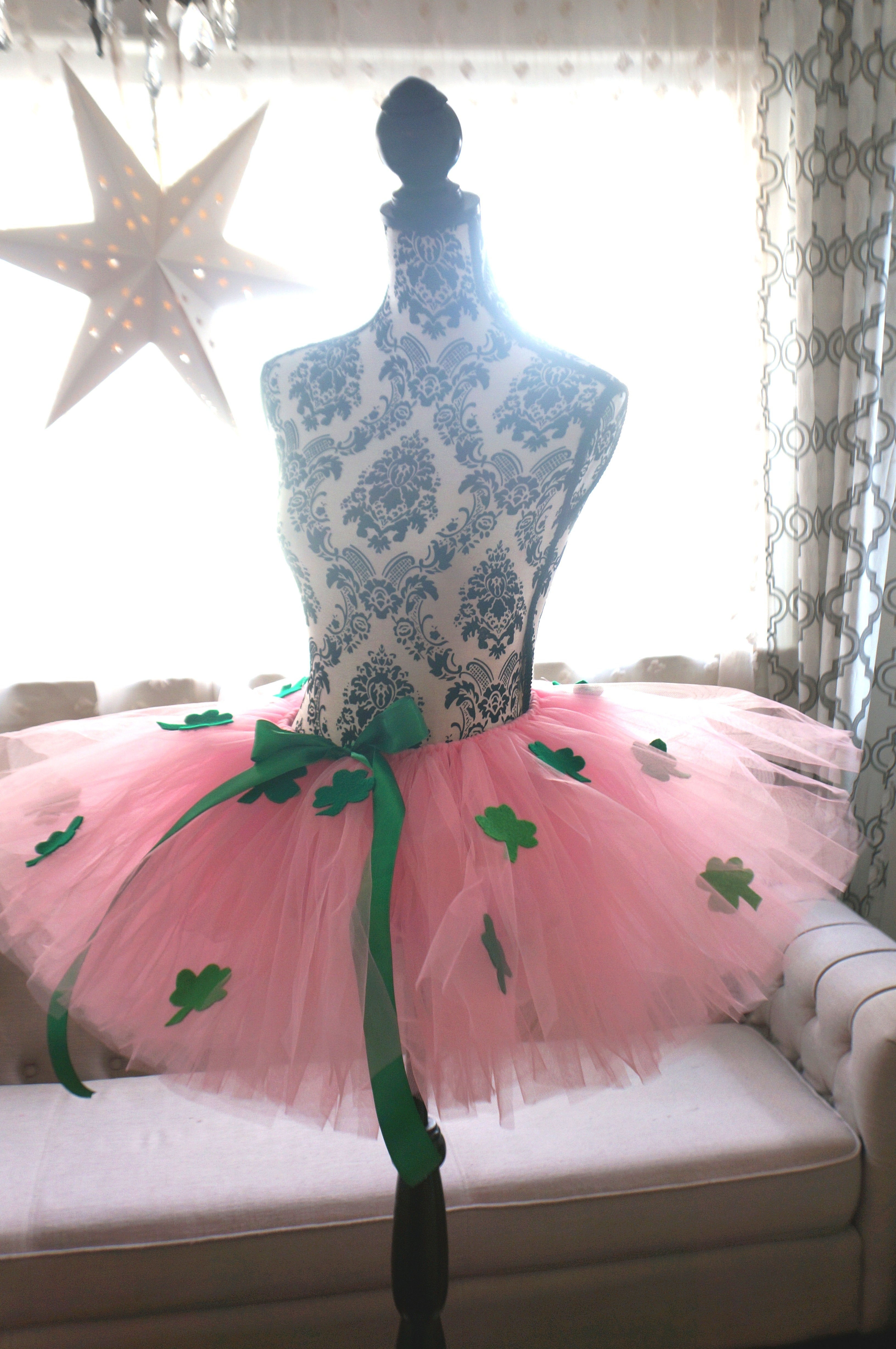 Pink Shamrock St. Patrick's Day Tutu - Adult Handmade Costume