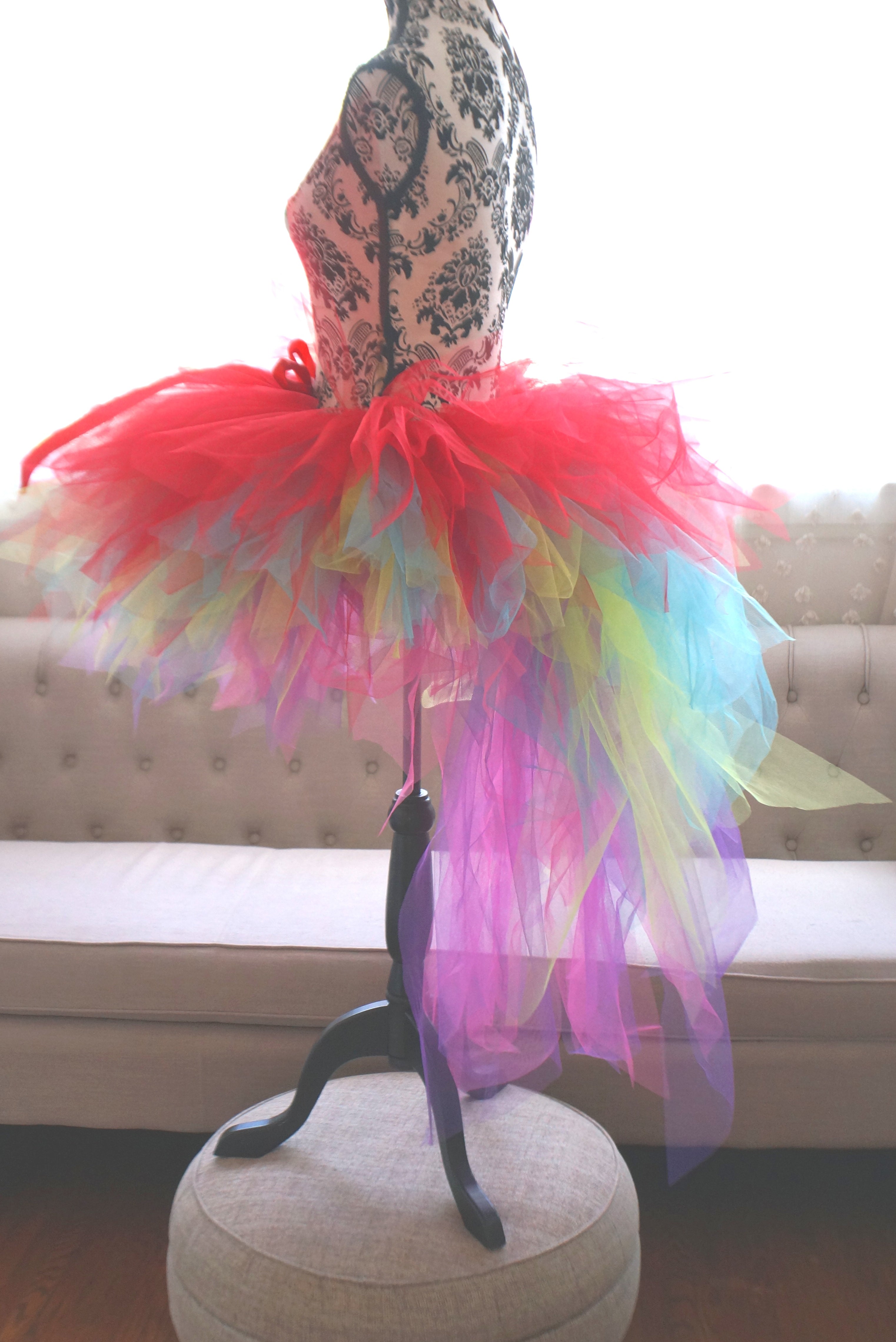 Colorful Parrot Tutu – Handmade Rainbow Costume Tutu