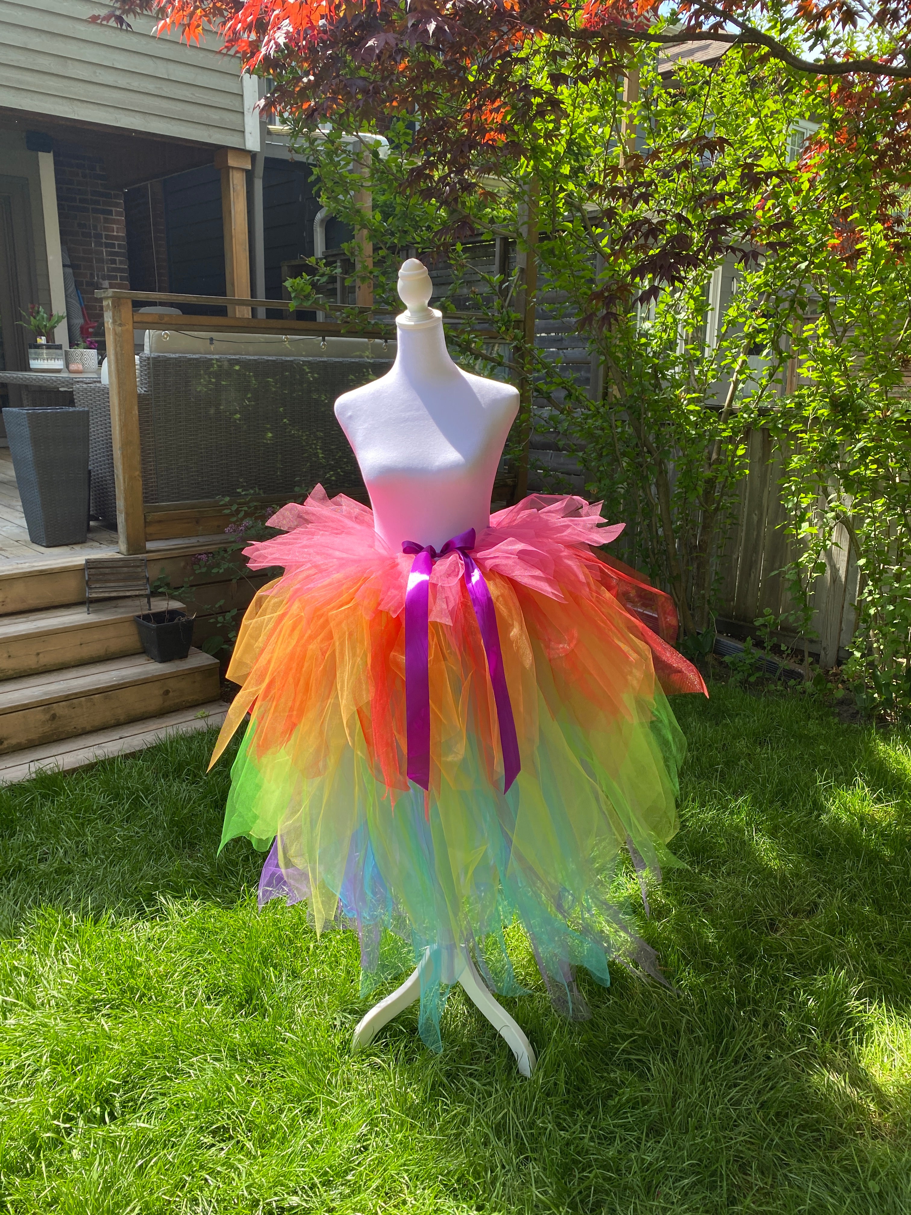 Rainbow Ankle Length Adult Tutu