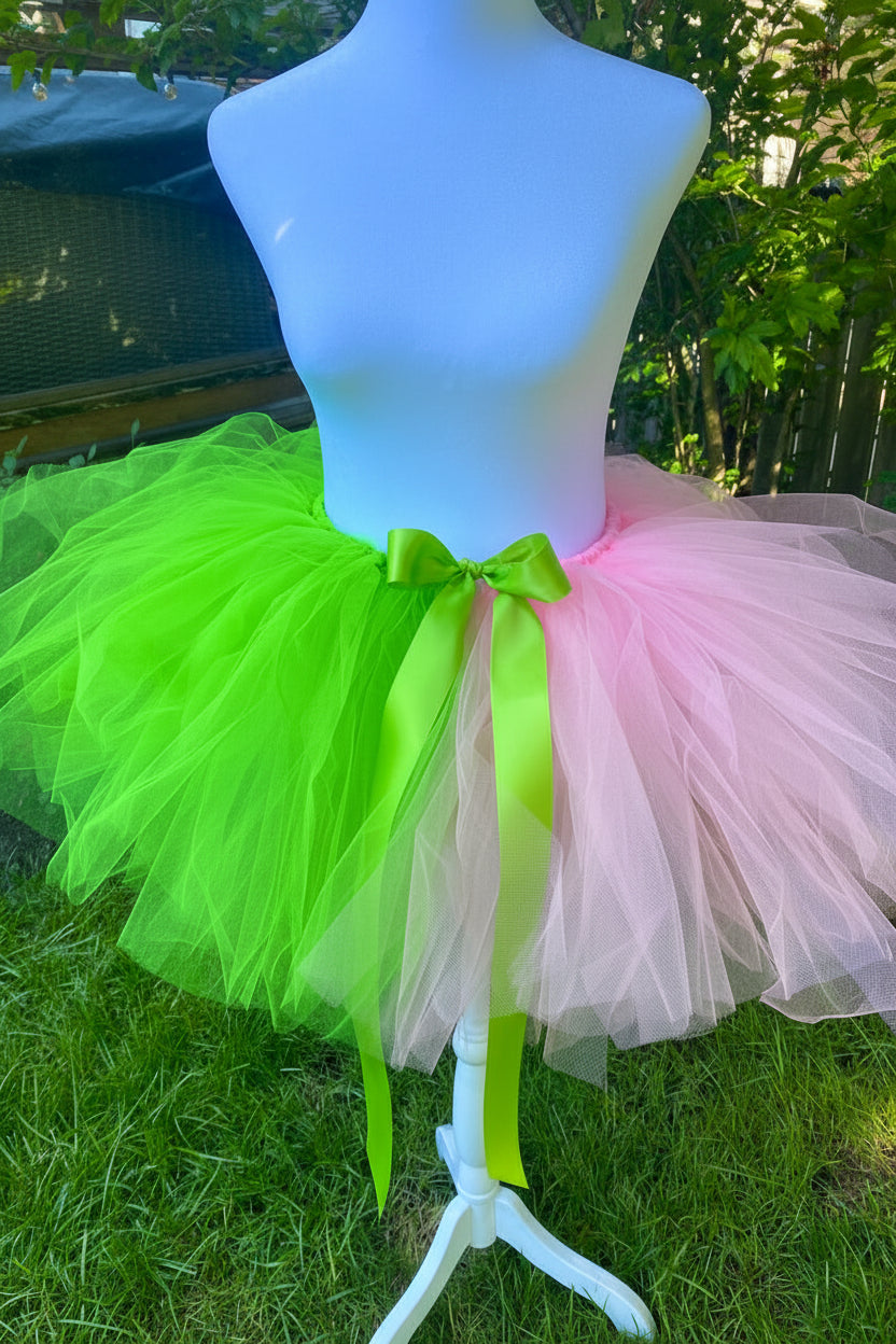 Wicked Tutu — Green & Pink Adult Tutu Skirt
