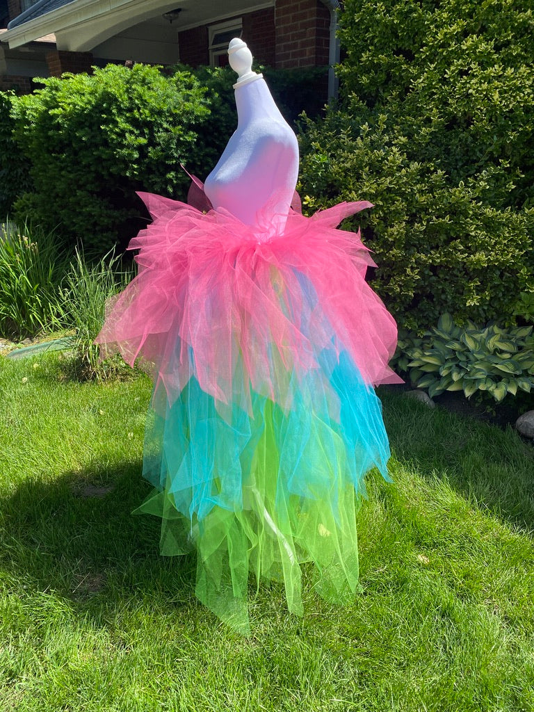 Neon Pink, Green & Blue Ankle Length Adult Tutu