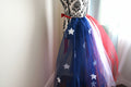 USA Tulle Overskirt & Train with Felt Stars – Adult