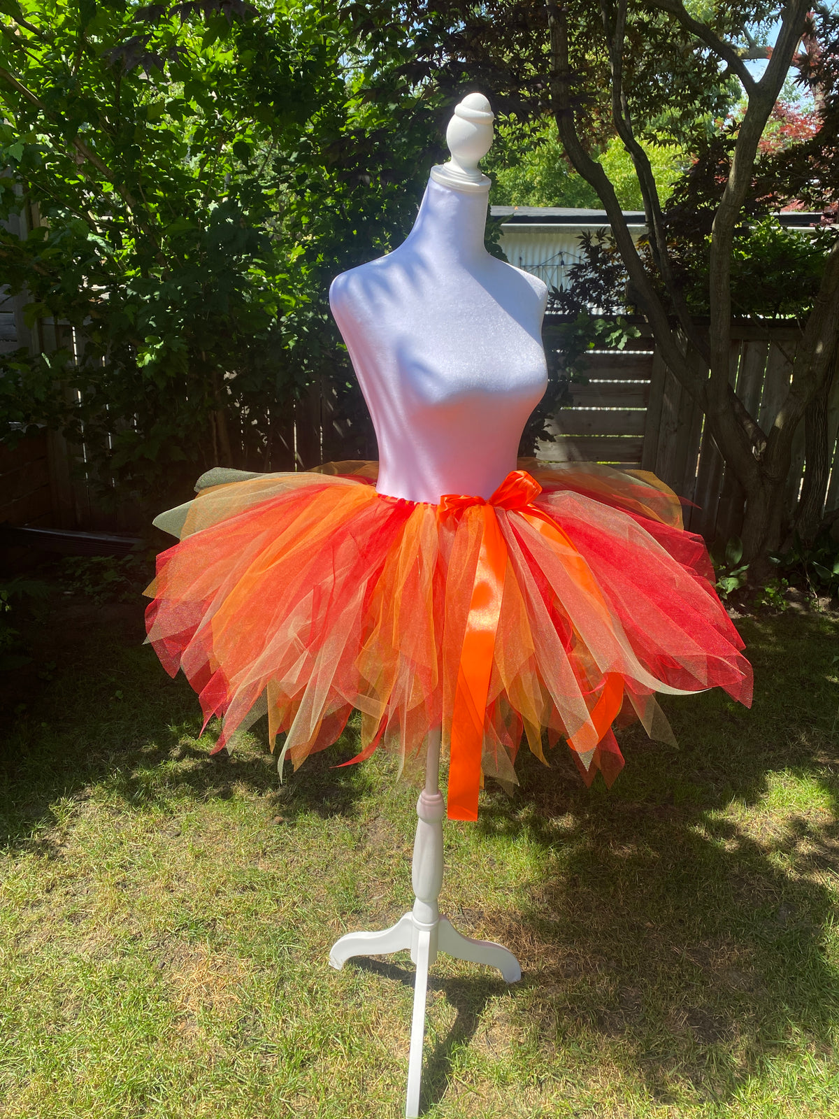 Fire Ember Adult Tutu Skirt – Red Orange Yellow Flames