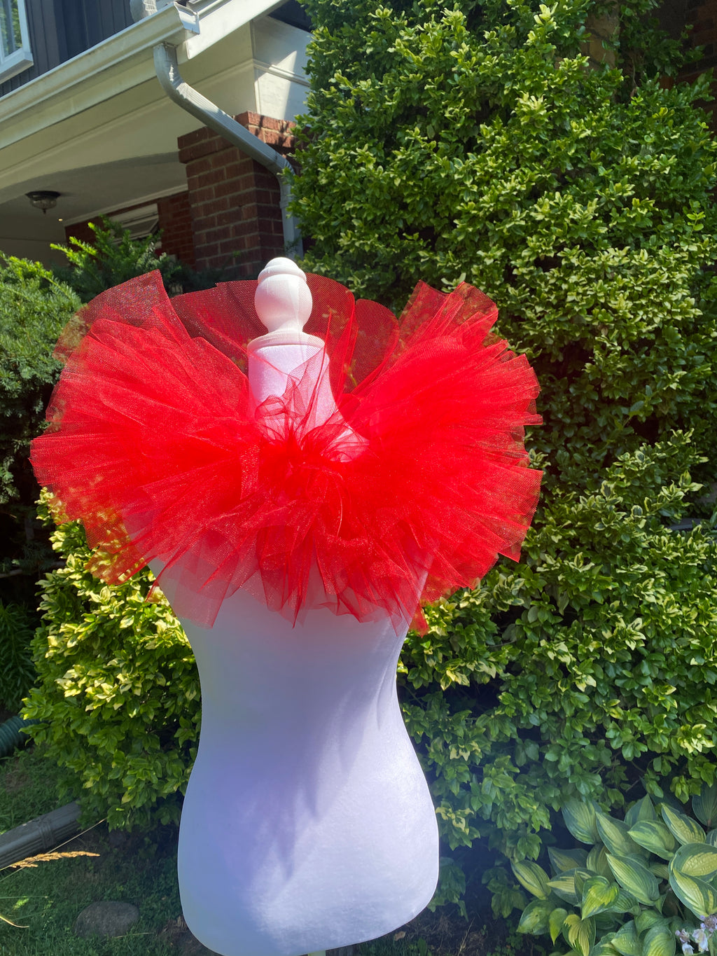 Red Tulle Boa Collar