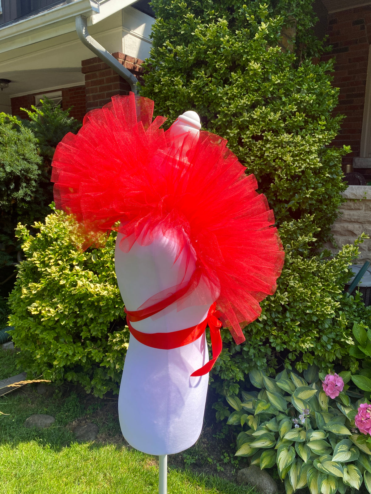 Red Tulle Boa Collar