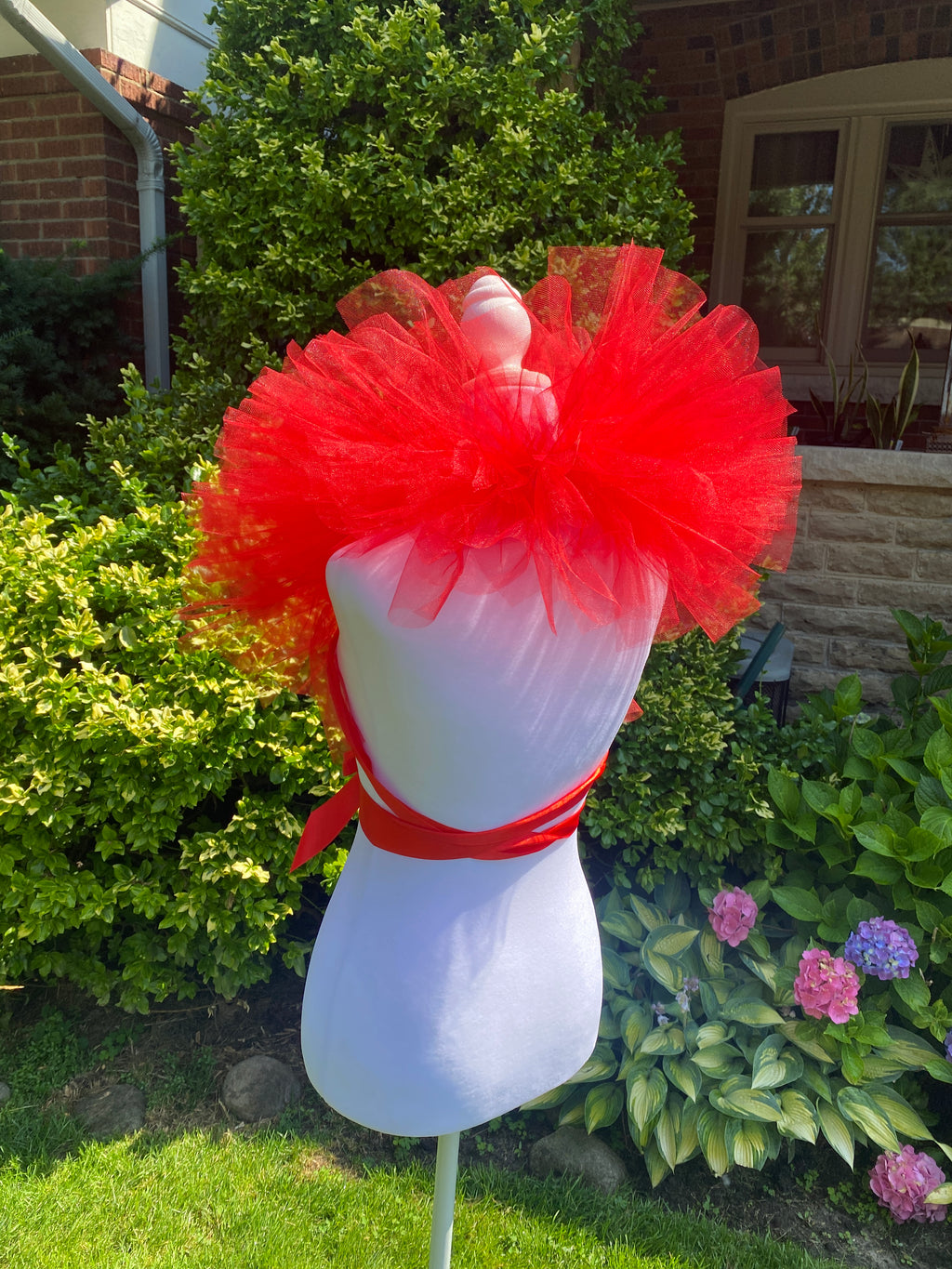 Red Tulle Boa Collar