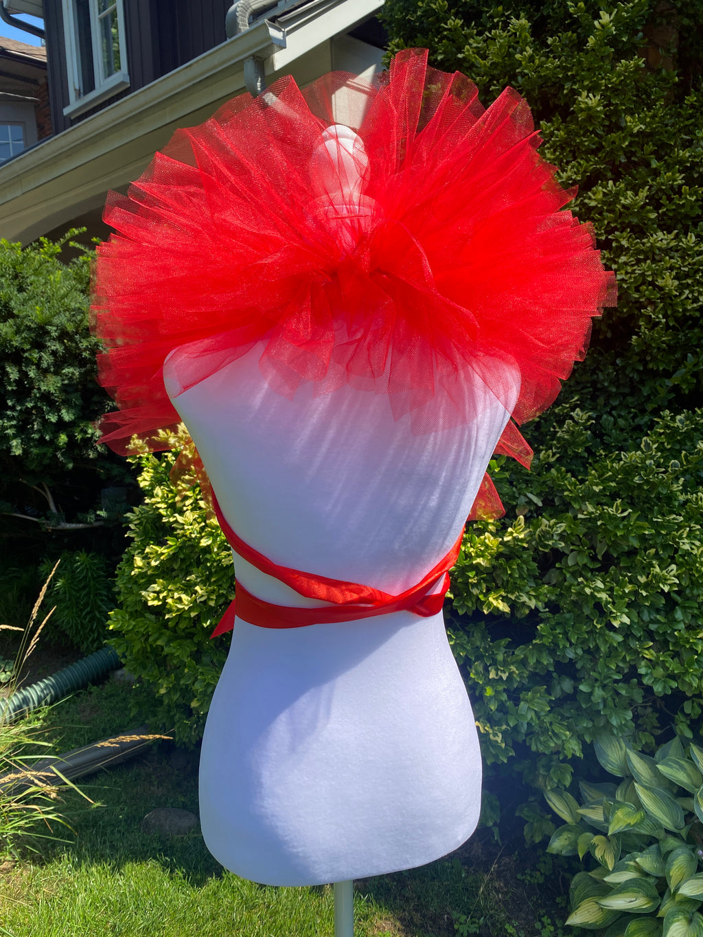 Red Tulle Boa Collar