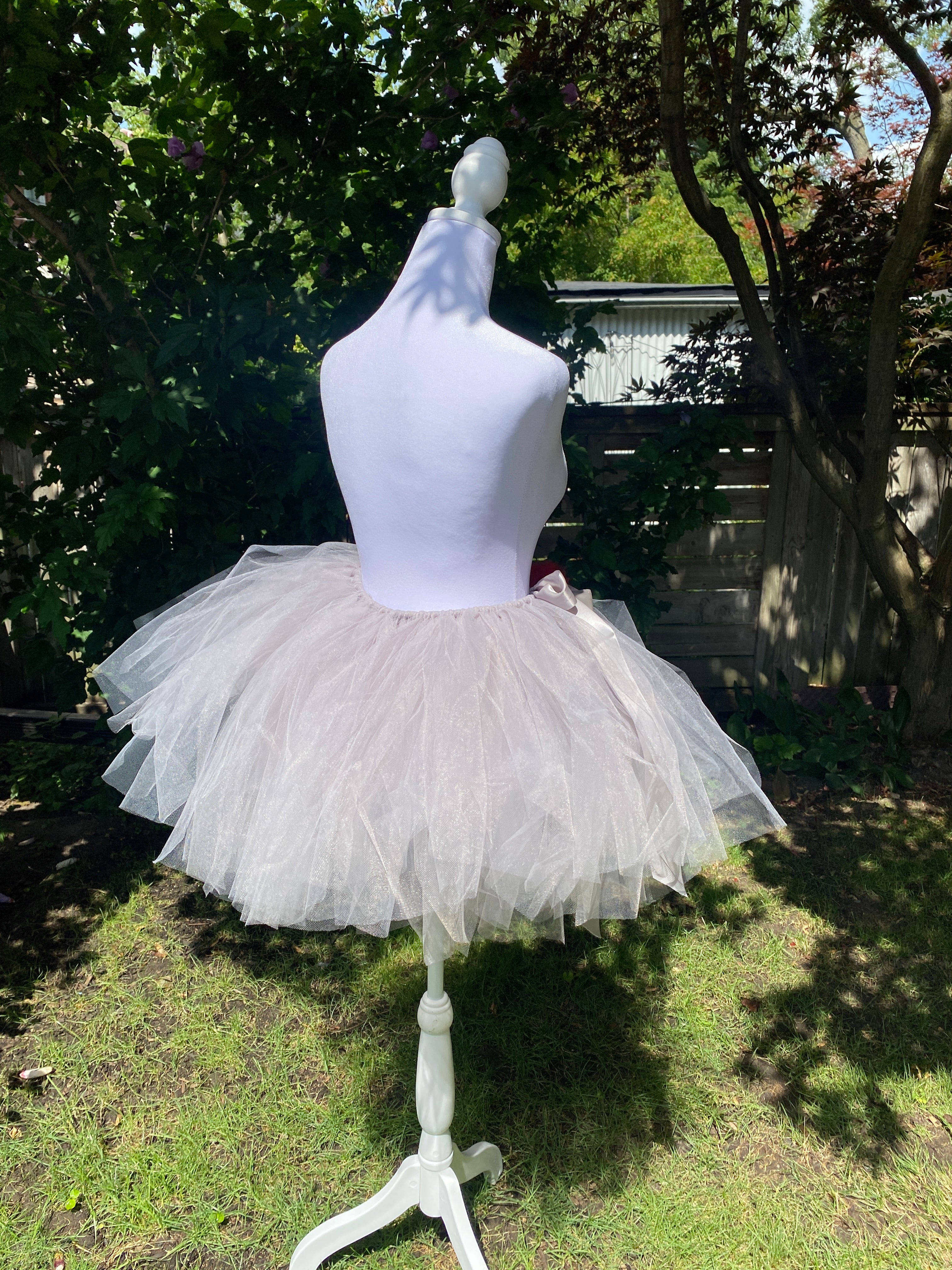 Pennywise Clown Tutu – Grey Tulle with Removable Red Pom Poms