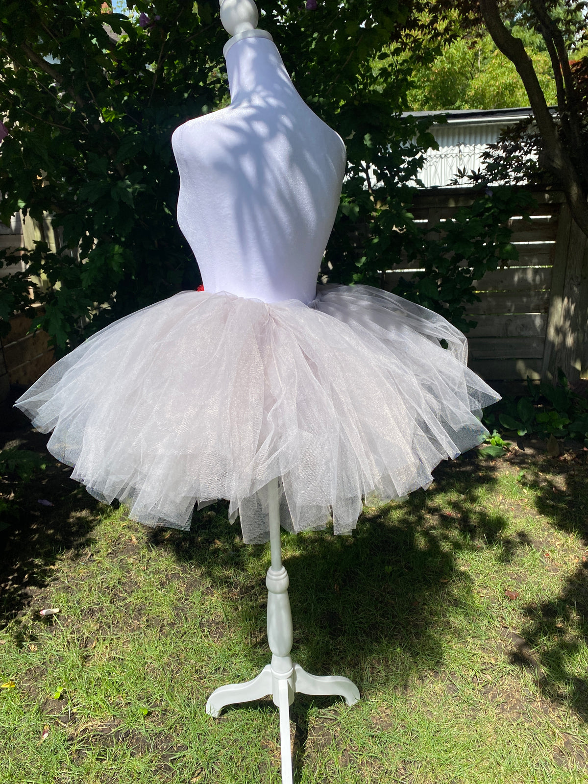 Pennywise Clown Tutu – Grey Tulle with Removable Red Pom Poms