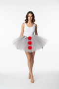Grey Tutu with Bodysuit - No Clown Makeup