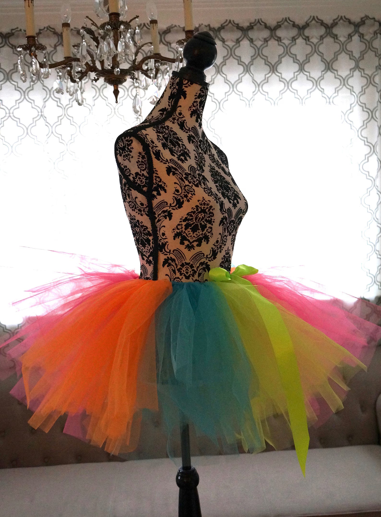 Neon Rainbow Adult Tutu Skirt