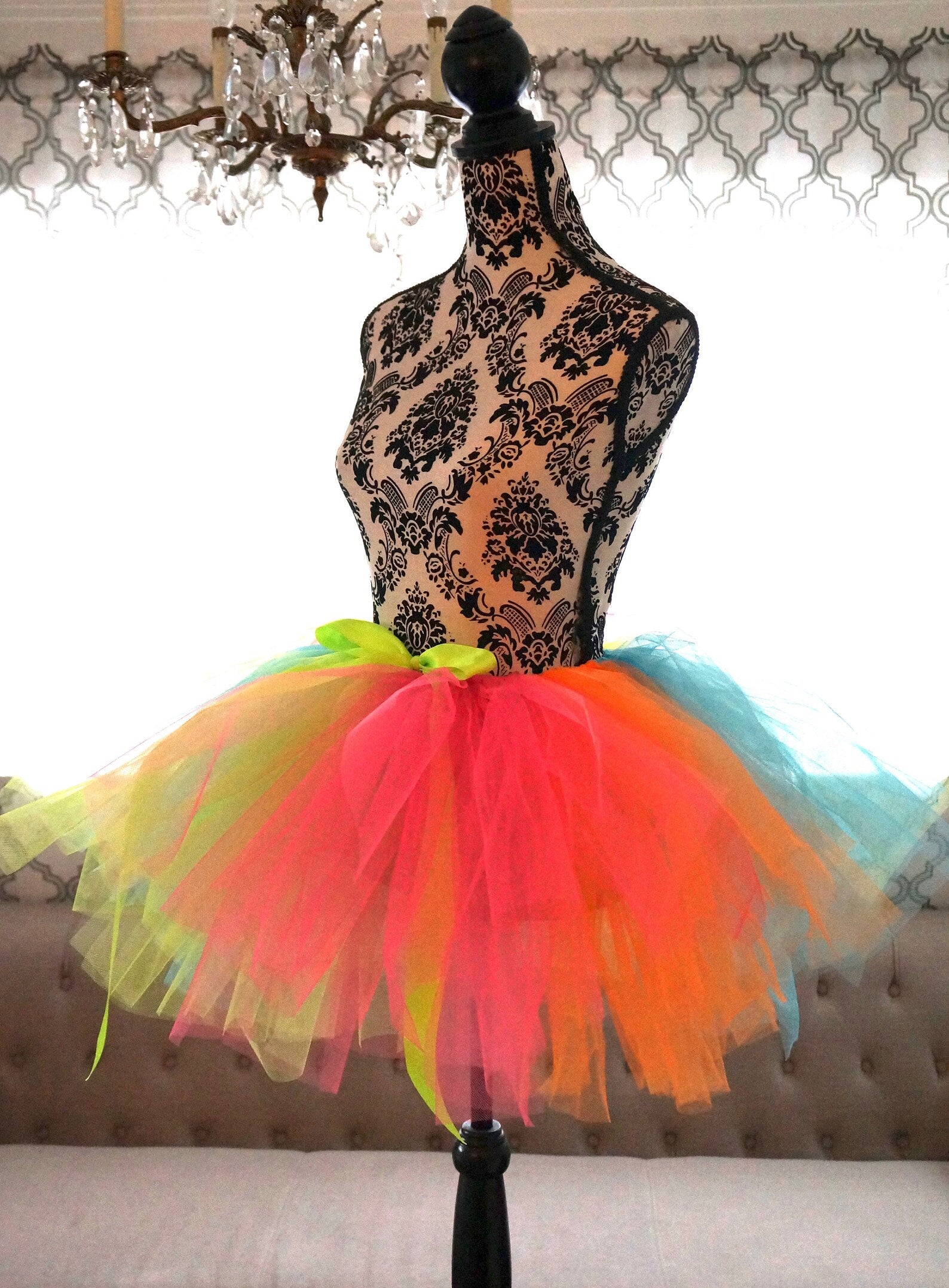 Neon Rainbow Adult Tutu Skirt