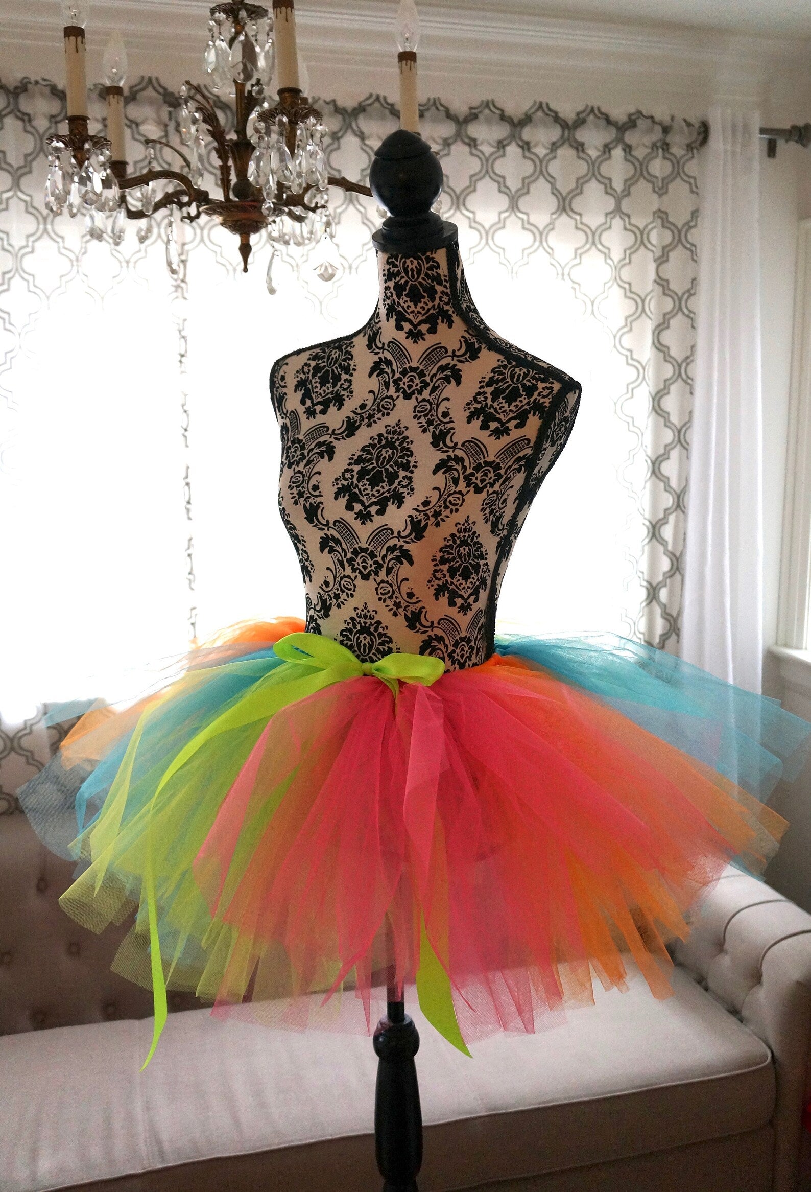 Neon Rainbow Adult Tutu Skirt