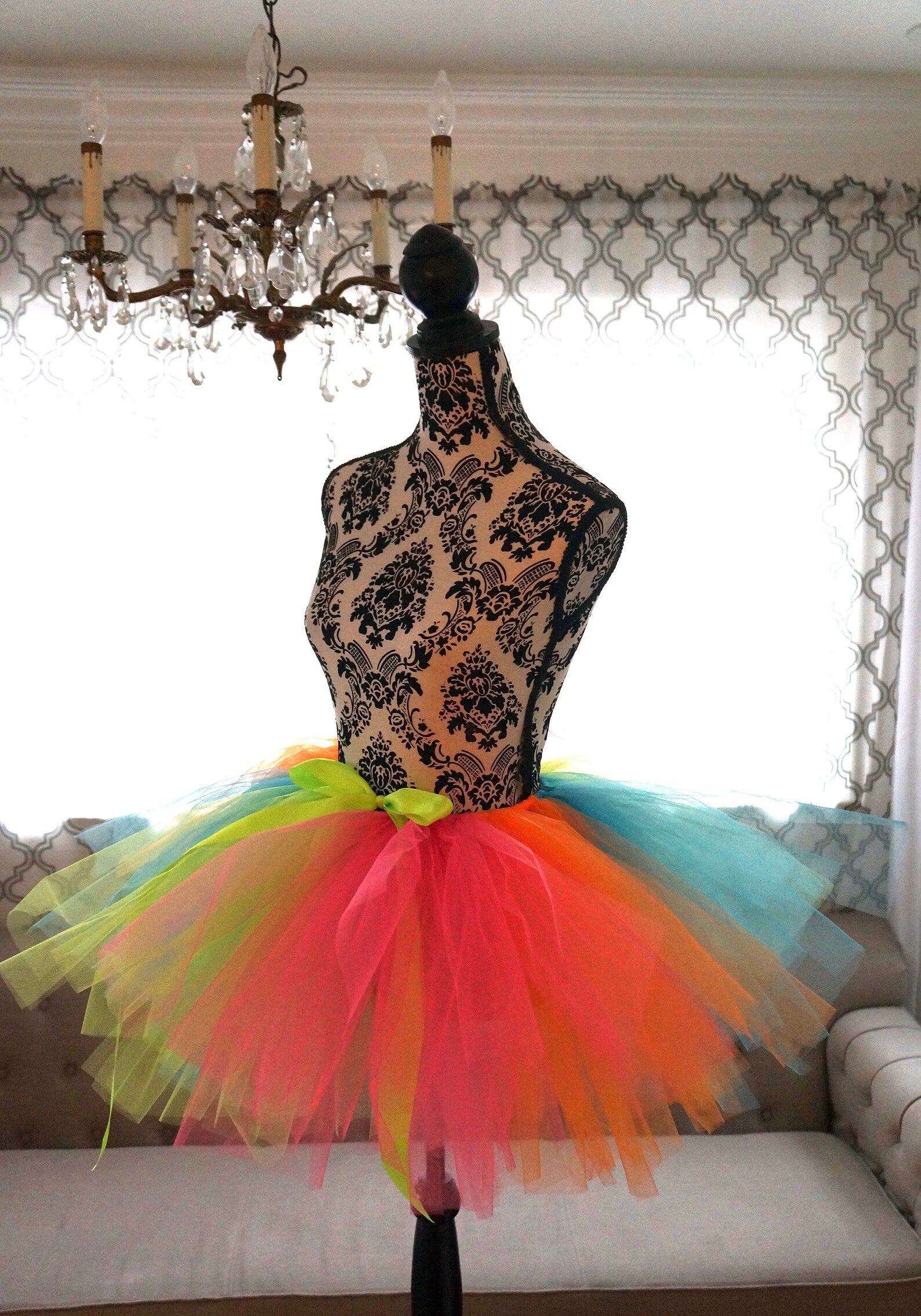 Neon Rainbow Adult Tutu Skirt