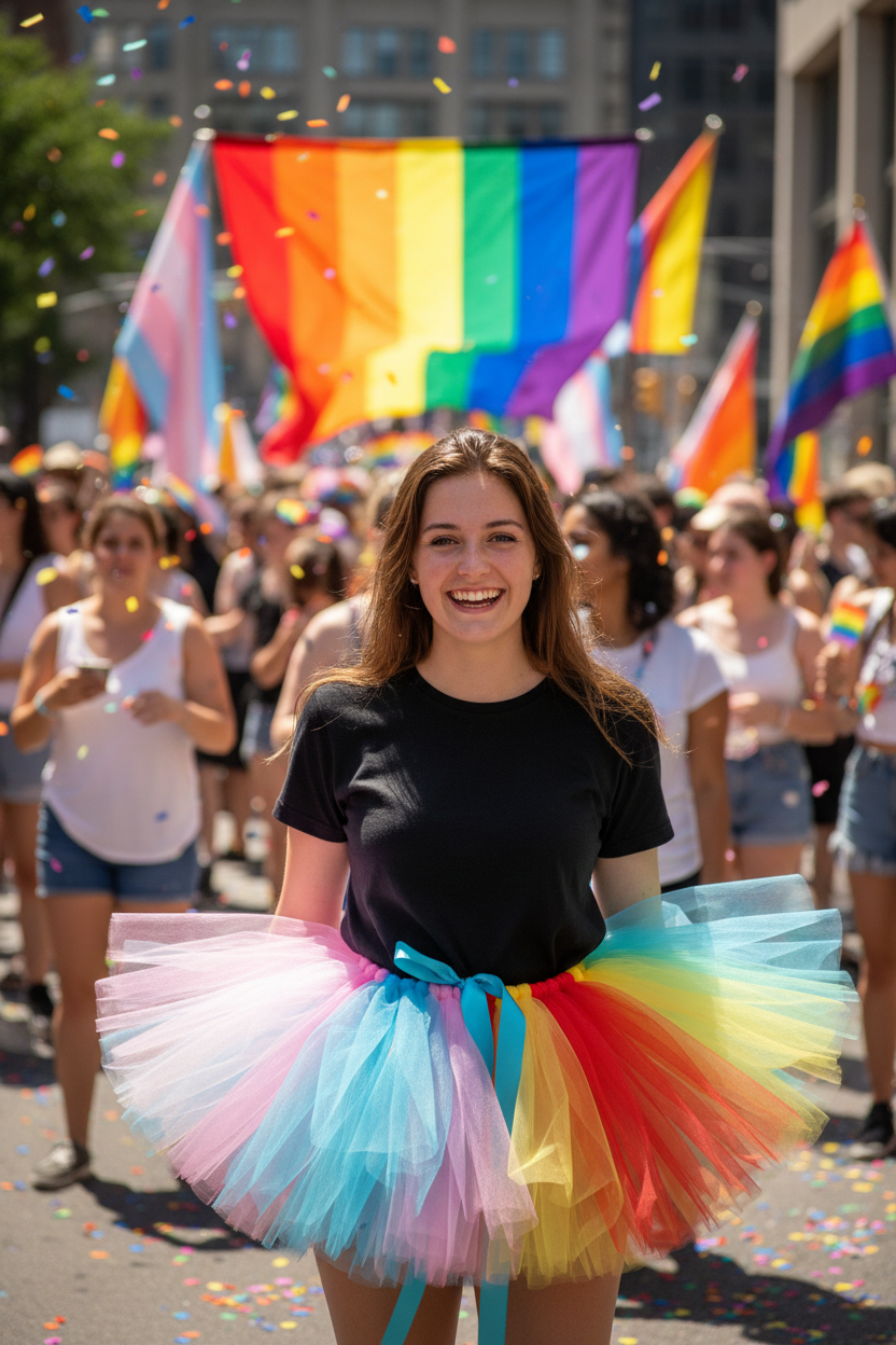 Rainbow Trans Pride Tutu Pride Parade