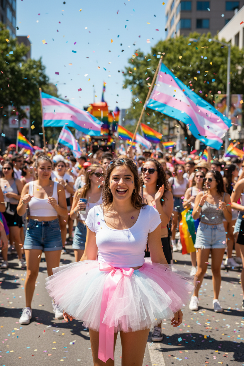 Trans Pride Tutu at Pride