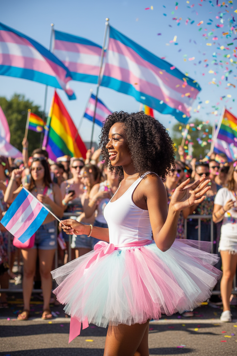 Trans Pride Tutu Side Angle Revised